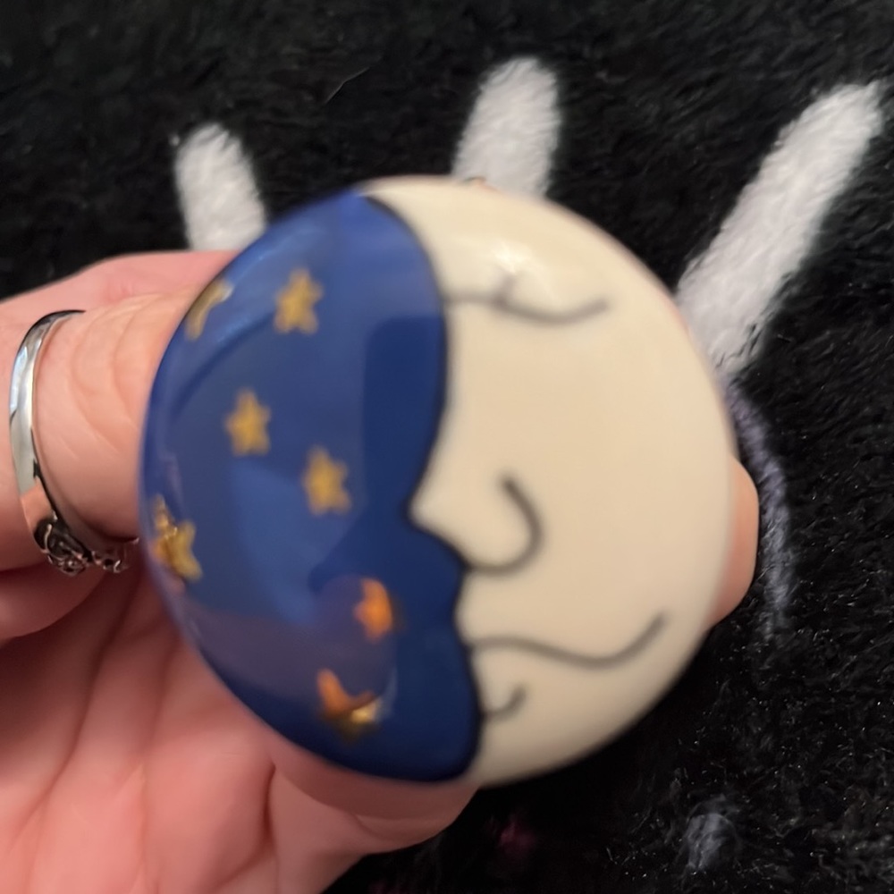 ⭐️ 3🌟STARS& MOON 🌚 DOORKNOBS 💫🌝🌑CERAMIC 🌘🌗🌖🌒 - Picture 3 of 5